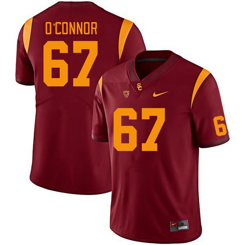 Men #67 Kilian O'Connor USC Trojans College Football Jerseys Stitched Sale-Cardinal
